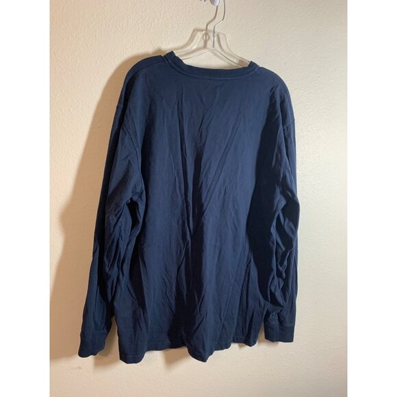 Carhartt Original Fit Long Sleeve Cotton T-Shirt Men's Size Large Blue AC9 - Picture 2 of 6